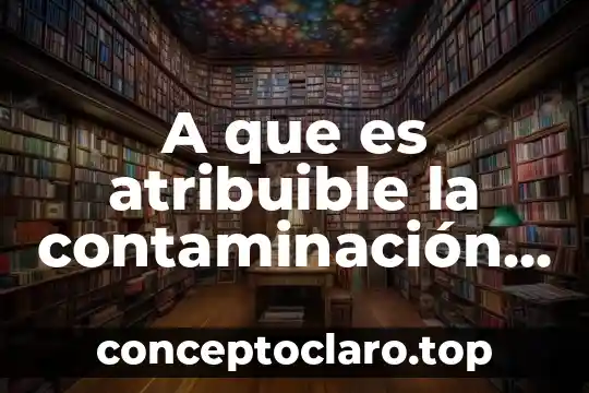 A que es atribuible la contaminación del aire