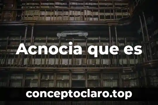 Acnocia que es