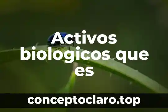 Activos biologicos que es
