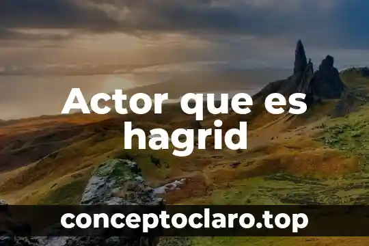Actor social que es características y tipos de actores 3 Actor que es hagrid