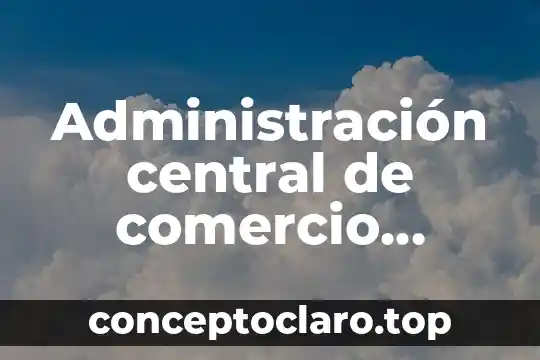 Administración central de comercio exterior que es