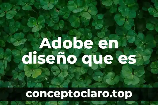Adobe en diseño que es