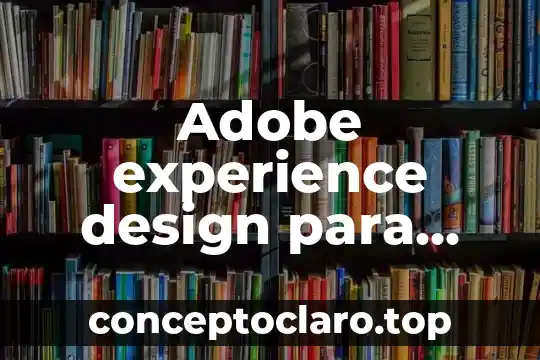 Adobe experience design para que es
