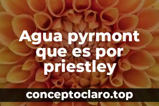 Válvula de agua que es 7 Agua pyrmont que es por priestley
