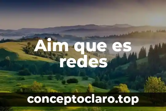 Aim que es redes