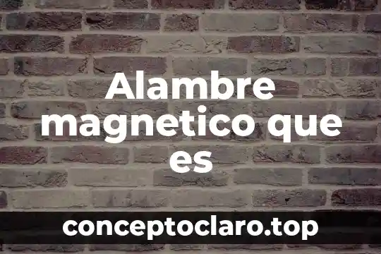 Que es un sensor magnetico de nivel de agua 4 Alambre magnetico que es