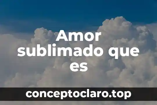 Qué es educar con amor 5 Amor sublimado que es