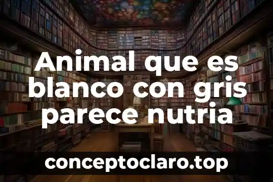 Animal que es blanco con gris parece nutria