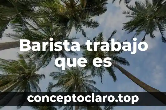Que es seguridad cosas que se utilizan en el trabajo 3 Barista trabajo que es