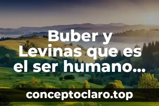Que es el desarrollo humano y su importancia 6 Buber y Levinas que es el ser humano comparación