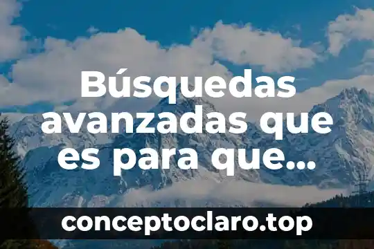 Que es un argumento yapara que nos sirve 8 Búsquedas avanzadas que es para que nos sirve