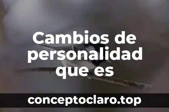 Por que es importate conocer la personalidad de una persona 5 Cambios de personalidad que es