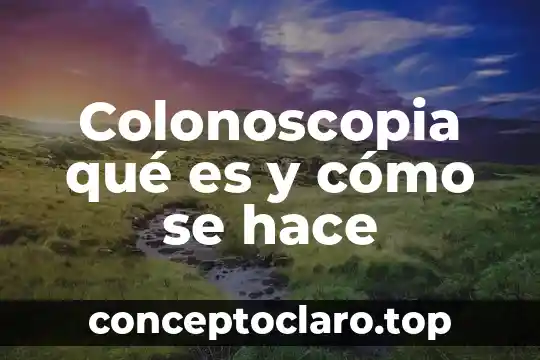 Que es una tesis en un texto publicitario 8 Colonoscopia qué es y cómo se hace