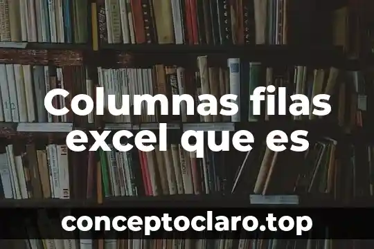 Que es un examen de relacionar columnas 6 Columnas filas excel que es