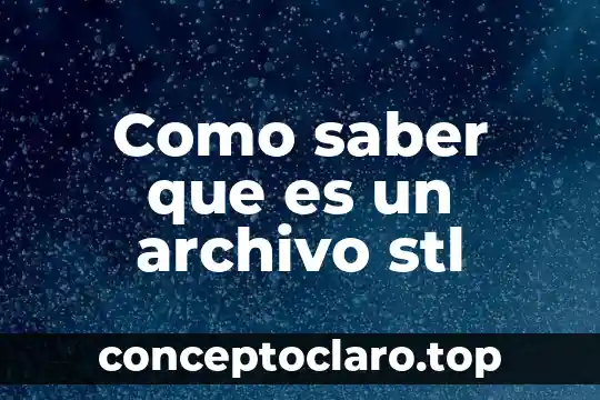 Como saber que es un archivo stl