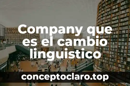 Company que es el cambio linguistico