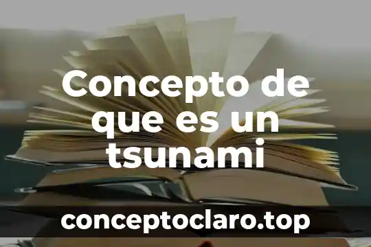 Concepto de que es un tsunami