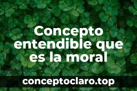 Concepto entendible que es la moral