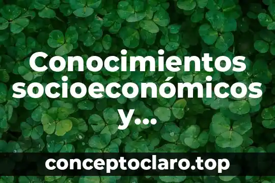 Conocimientos socioeconómicos y administrativos que es