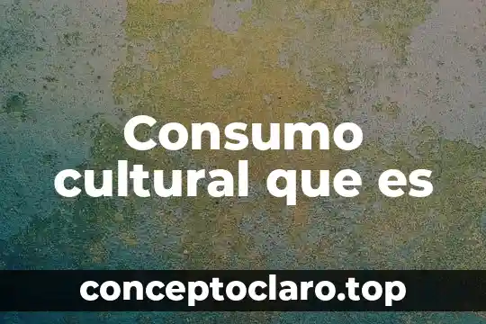 Que es el consumo no responsable de la tecnologia 3 Consumo cultural que es