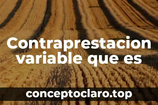 Que es la variable pro ocion en merca 4 Contraprestacion variable que es