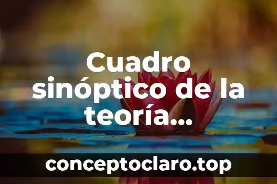 Cuadro sinóptico de la teoría económica que es