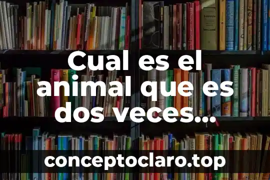 Cual es el animal que es dos veces nimal 3 Cual es el animal que es dos veces animal