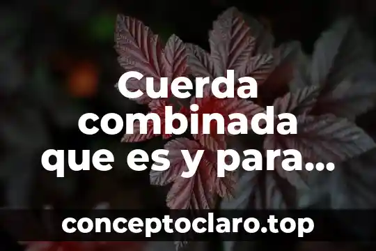 Cuerda combinada que es y para que sirve