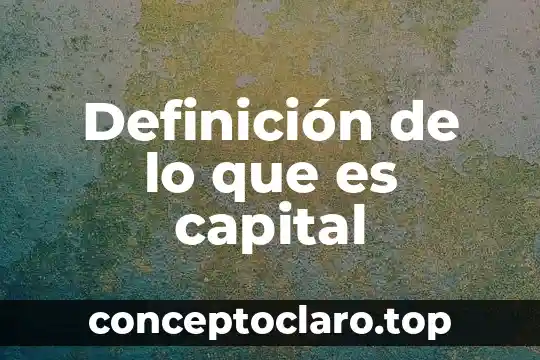 Que es held en ingles 7 Definición de lo que es capital