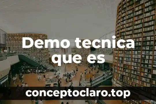 Demo tecnica que es