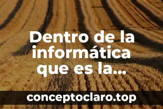 Dentro de la informática que es la macrocomputadora
