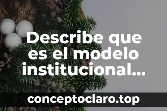 Describe que es el modelo institucional en una empresas