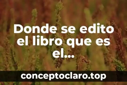Donde se edito el libro que es el calentamiento glol