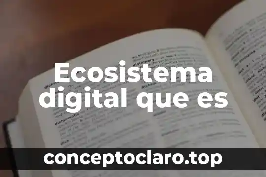 Ecosistema digital que es