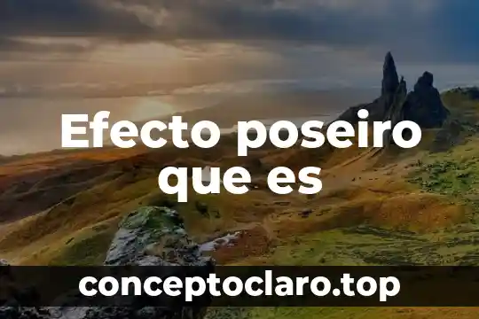 Efecto poseiro que es