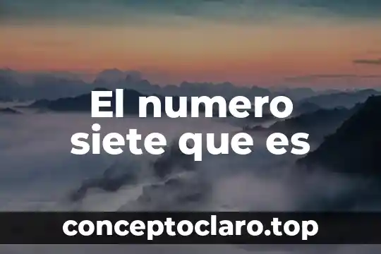 Que es un numero compuesto yahoo 8 El numero siete que es