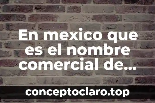 Qué es el regque es una referencia comercial 7 En mexico que es el nombre comercial de una empresa