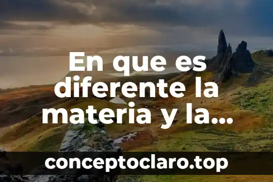 En que es diferente la materia y la energía oscura