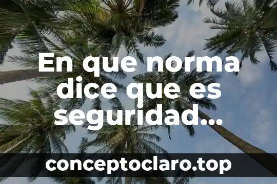 Porque mi hijo dice que es niña 3 En que norma dice que es seguridad industral