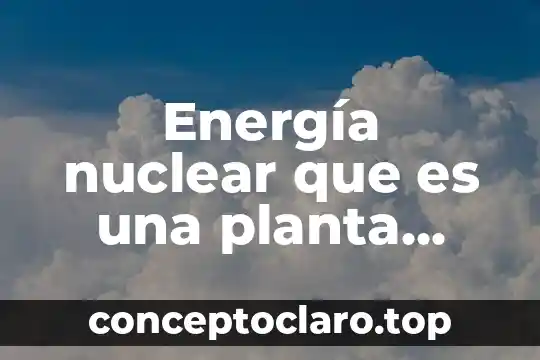 Energía nuclear que es una planta nucleoeléctrica