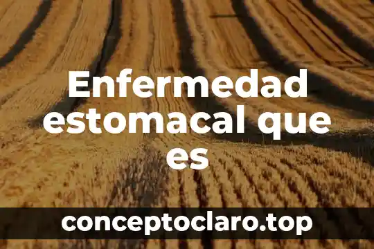 Que es tsa enfermedad 4 Enfermedad estomacal que es