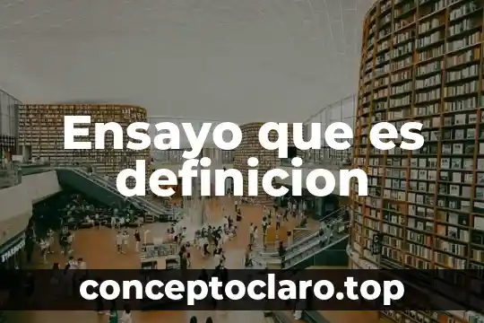 Ensayo que es definicion