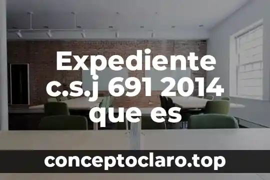 Expediente c.s.j 691 2014 que es