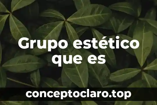 Grupo estético que es