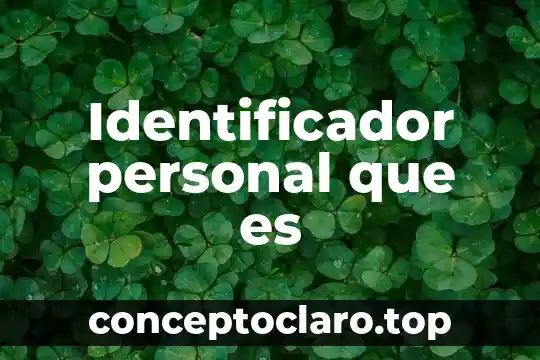 Qué es representación personal 4 Identificador personal que es