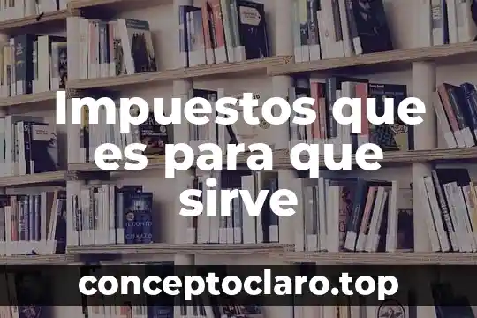 Impuestos que es para que sirve