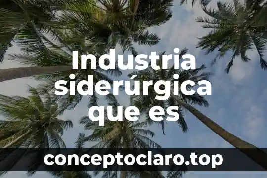 Industria siderúrgica que es