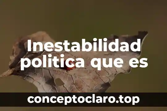 Inestabilidad politica que es