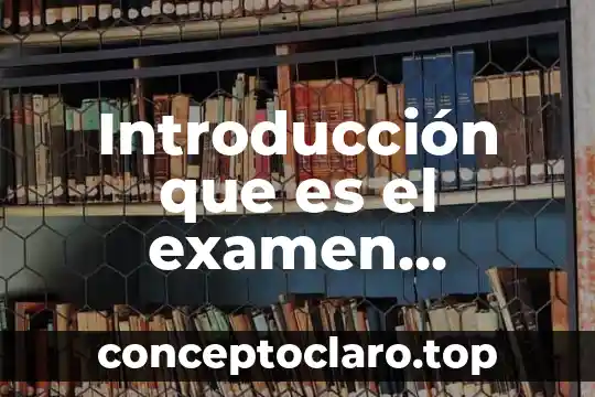 Introducción que es el examen general de orina