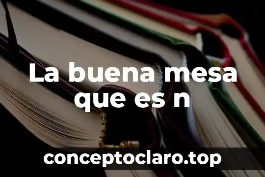 Que es una mesa de analisis 6 La buena mesa que es n